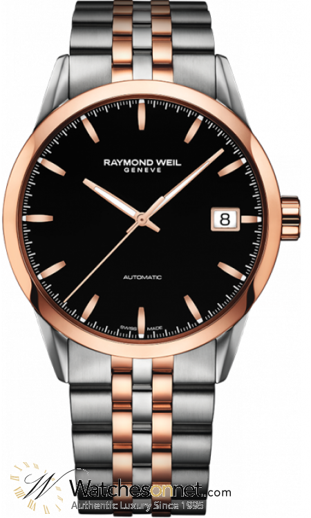 Raymond Weil Freelancer  Automatic Men's Watch, Steel & 18K Gold Plated, Black Dial, 2740-SP5-20011