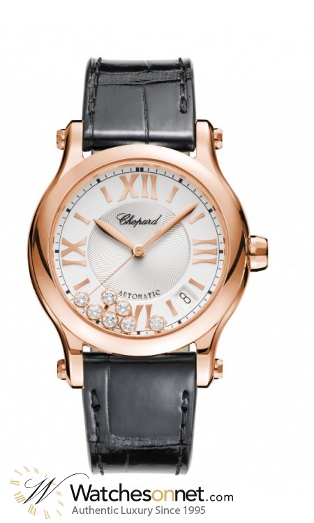 Chopard Happy Diamonds  Automatic Women's Watch, 18K Rose Gold, Silver Dial, 274808-5001