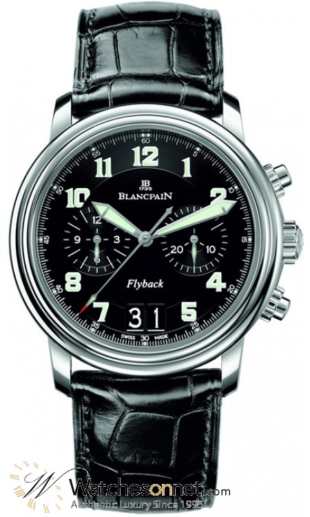 Blancpain Leman  Chronograph Flyback Men's Watch, Stainless Steel, Black Dial, 2885F-1130-53B