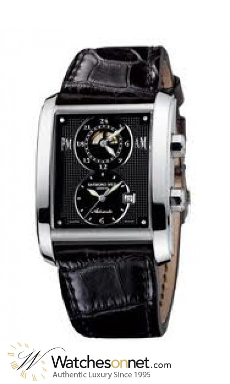 Raymond Weil Don Giovanni Cosi Grande  Dual Time Automatic Men's Watch, Stainless Steel, Black Dial, 2888-STA-20001