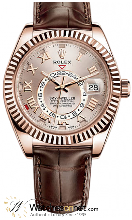 Rolex Sky Dweller  Automatic Men's Watch, 18K Rose Gold, SunDust Dial, 326135-SD