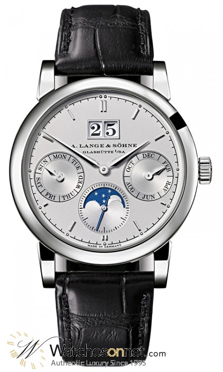 A. Lange & Sohne Saxonia  Automatic Men's Watch, Platinum, Silver Dial, 330.025
