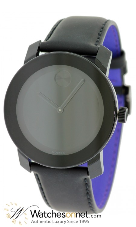 Movado Bold  Quartz Men's Watch, Stainless Steel, Black Dial, 3600005