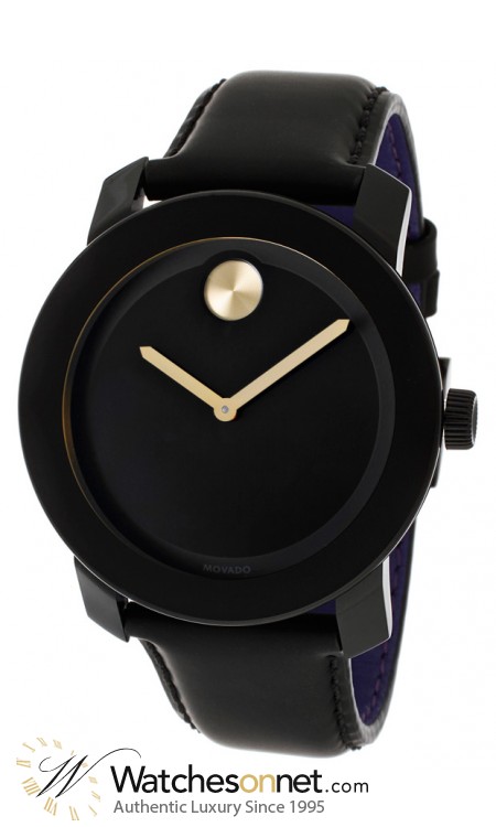 Movado Bold  Quartz Men's Watch, Stainless Steel, Black Dial, 3600046