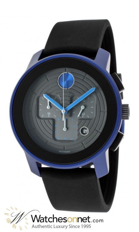 Movado Bold  Quartz Men's Watch, Aluminum, Black Dial, 3600108