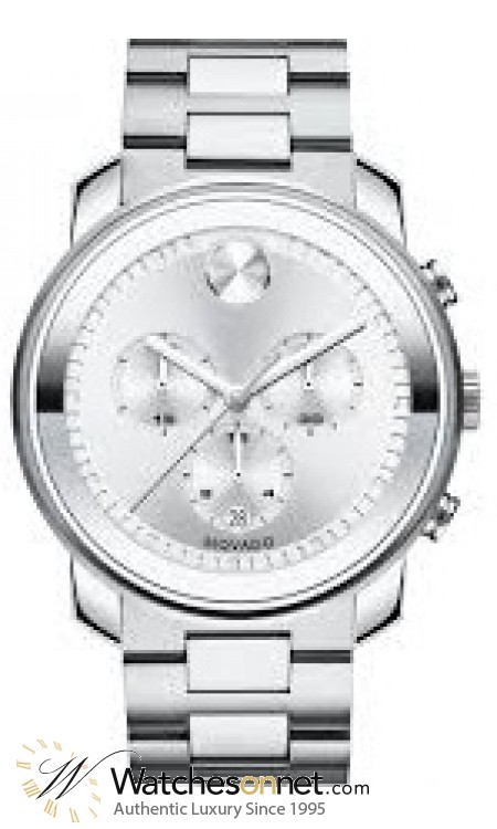 Movado Bold  Quartz Men's Watch, Stainless Steel, Silver Dial, 3600276