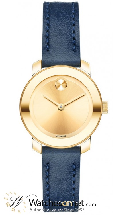 Movado Bold  Quartz Women's Watch, Ion Plated Steel, Gold Dial, 3600330