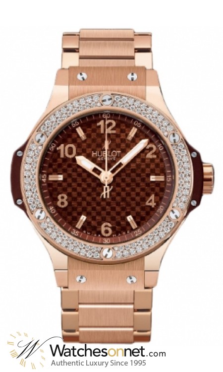Hublot Big Bang 38mm  Quartz Women's Watch, 18K Rose Gold, Brown Dial, 361.PC.3380.PC.1104