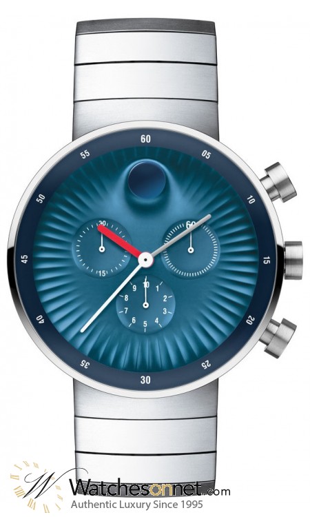 Movado Edge  Quartz Men's Watch, Stainless Steel, Blue Dial, 3680010