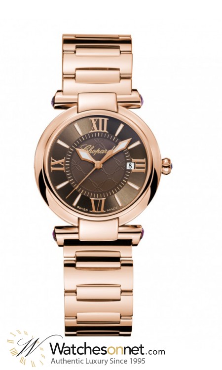 Chopard Imperiale  Quartz Women's Watch, 18K Rose Gold, Brown Dial, 384238-5006