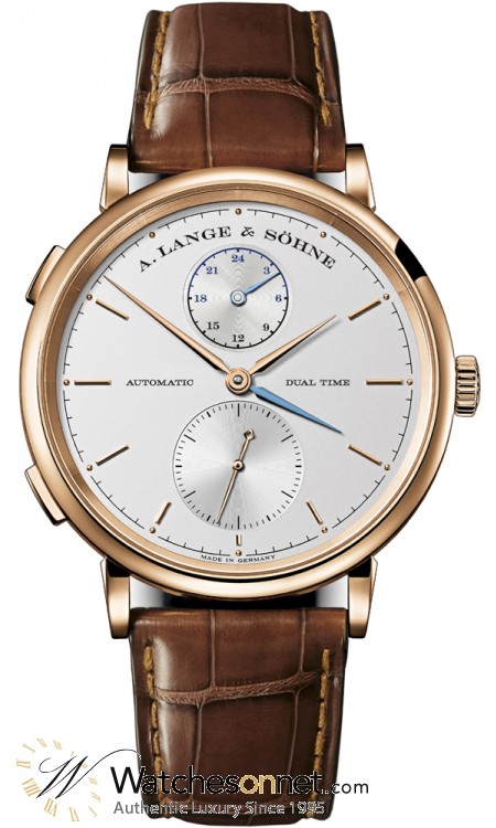 A. Lange & Sohne Saxonia  Automatic Men's Watch, 18K Rose Gold, Silver Dial, 385.032