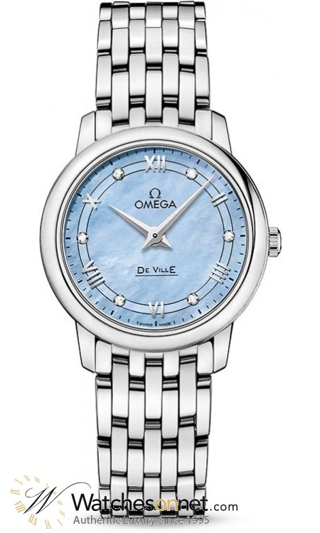 Omega De Ville  Quartz Women's Watch, Stainless Steel, Blue Dial, 424.10.27.60.57.001