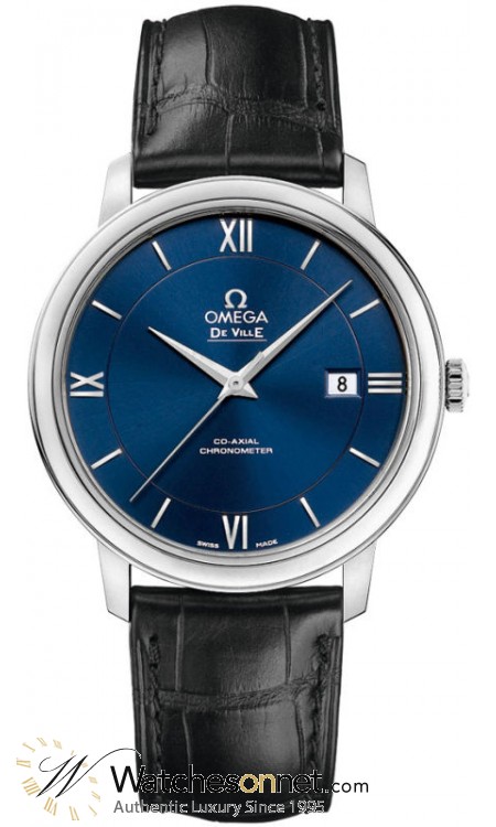 Omega De Ville  Automatic Men's Watch, Stainless Steel, Blue Dial, 424.13.40.20.03.001