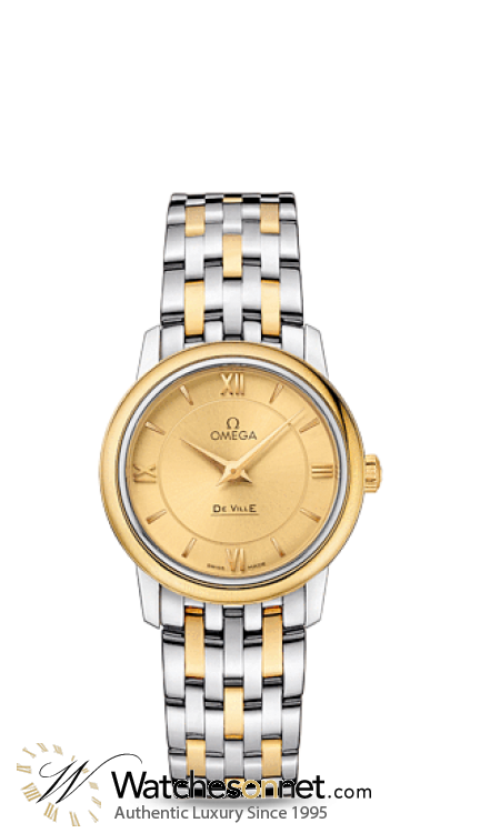 Omega De Ville  Quartz Women's Watch, Stainless Steel, Champagne Dial, 424.20.27.60.08.001