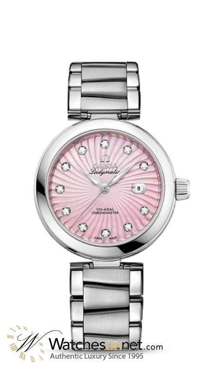 Omega De Ville Ladymatic  Automatic Women's Watch, Stainless Steel, Pink Dial, 425.30.34.20.57.001