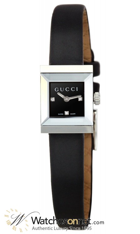 Gucci G-Frame  Quartz Women's Watch, Stainless Steel, Black Dial, YA128503