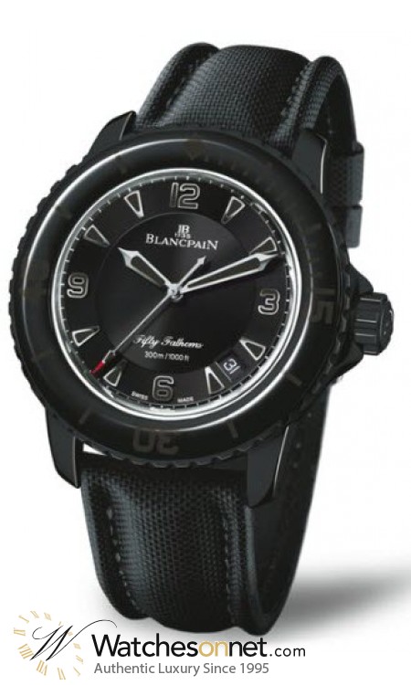 Blancpain Fifty Fathoms  Automatic Men's Watch, Stainless Steel, Black Dial, 5015-11C30-52