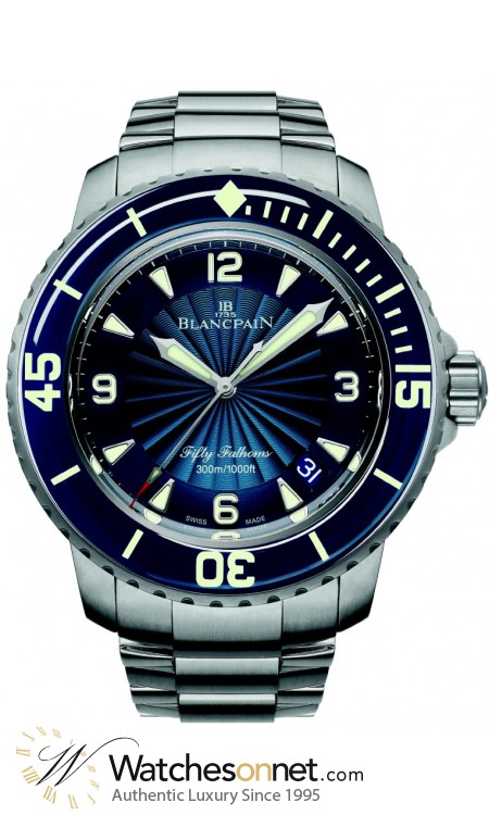 Blancpain Fifty Fathoms  Automatic Men's Watch, Stainless Steel, Blue Dial, 5015D-1140-71B