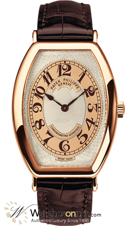 Patek Philippe Gondolo  Mechanical Men's Watch, 18K Rose Gold, Silver Dial, 5098R-001