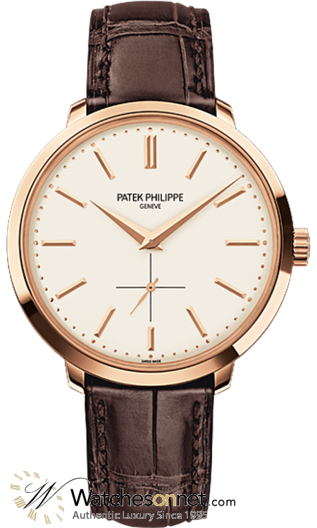 Patek Philippe Calatrava  Mechanical Men's Watch, 18K Rose Gold, White Dial, 5123R-001