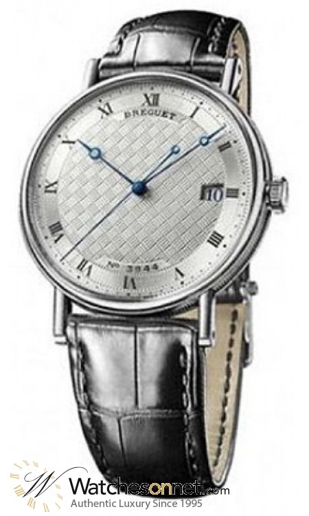 Breguet Classique  Automatic Men's Watch, 18K White Gold, Silver Dial, 5177BB/12/9V6