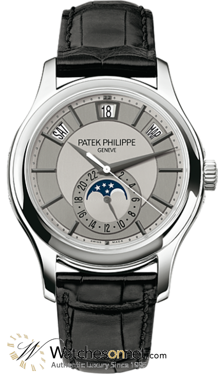 Patek Philippe Complications  Automatic With Power Reserve Men's Watch, 18K White Gold, Grey Dial, 5205G-001