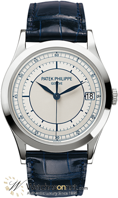 Patek Philippe Calatrava  Automatic Men's Watch, 18K White Gold, Silver Dial, 5296G-001