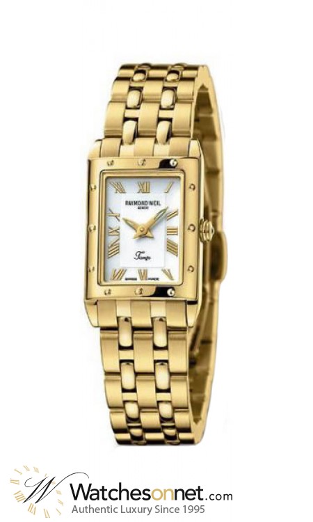 Raymond Weil Tango  Quartz Men's Watch, Gold Plated, White Dial, 5381-P-00308