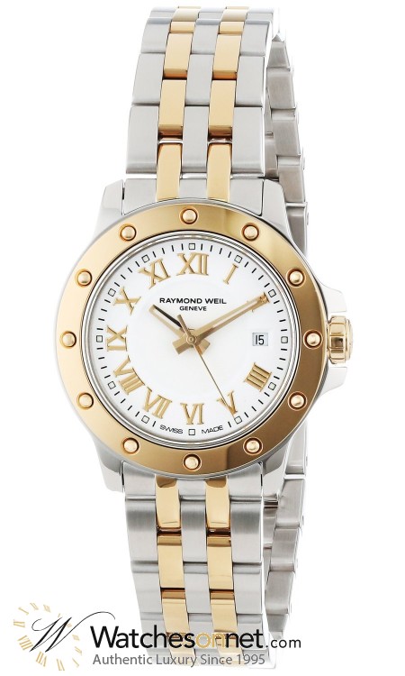 Raymond Weil Tango  Quartz Women's Watch, Steel & Yellow Gold Plated, White Dial, 5399-STP-00308