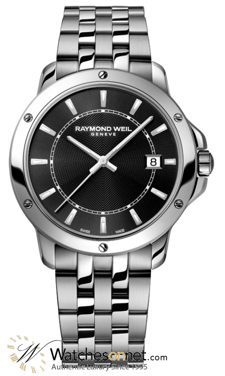 Raymond Weil Tango  Quartz Men's Watch, Stainless Steel, Black Dial, 5591-ST-20001