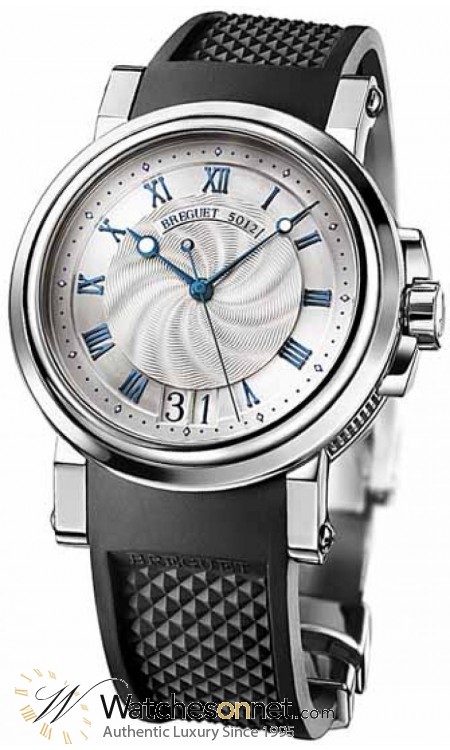 Breguet Marine  Automatic Men's Watch, Stainless Steel, Silver Dial, 5817ST/12/5V8