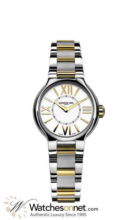 Raymond Weil Noemia  Quartz Women's Watch, Gold Plated, White Dial, 5932-STP-00307