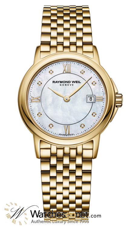 Raymond Weil Tradition  Quartz Women's Watch, Gold Plated, Mother Of Pearl Dial, 5966-P-00995