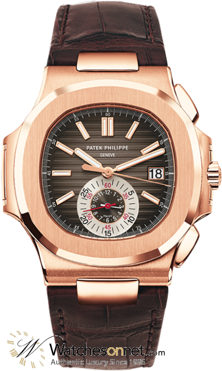 Patek Philippe Nautilus  Chronograph Automatic Men's Watch, 18K Rose Gold, Brown Dial, 5980R-001
