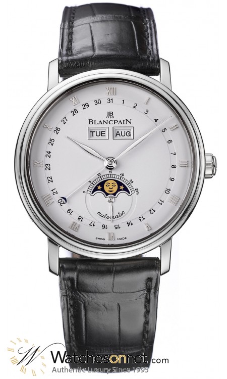 Blancpain Villeret  Automatic Men's Watch, Stainless Steel, White Dial, 6263-1127-55B