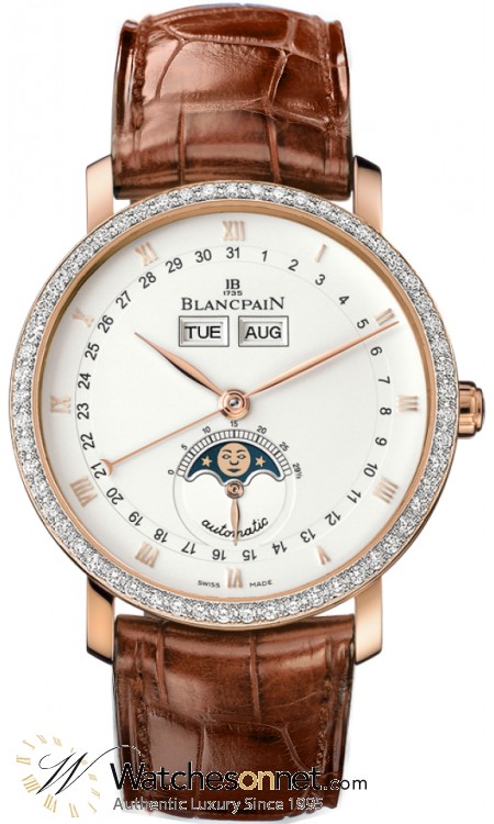 Blancpain Villeret  Automatic Men's Watch, 18K Rose Gold, White Dial, 6263-2942-55B