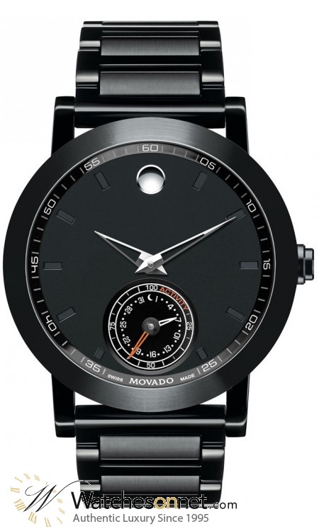 Movado Museum  Quartz Men's Watch, PVD Black Steel, Black Dial, 660002