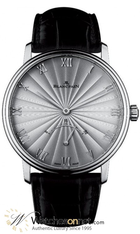 Blancpain Villeret  Automatic Men's Watch, 18K White Gold, Silver Dial, 6653-1542-55B