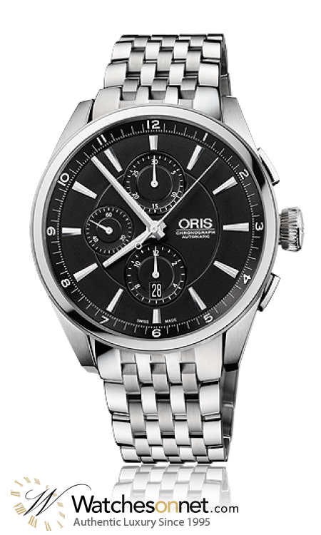 Oris   Chronograph Automatic Men's Watch, Stainless Steel, Black Dial, 674-7644-4054-07-8-22-80