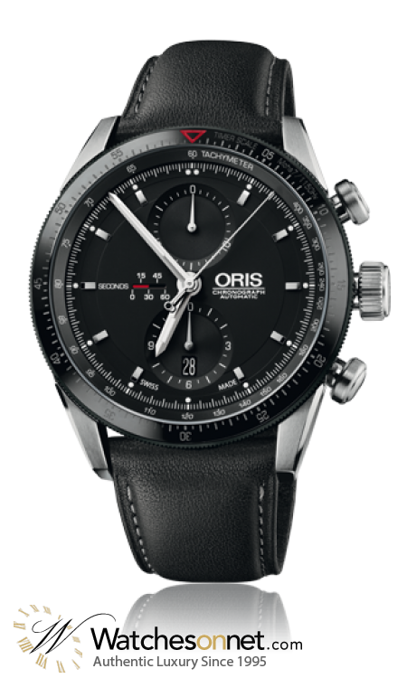 Oris   Chronograph Automatic Men's Watch, Stainless Steel, Black Dial, 674-7661-4434-07-5-22-82FC