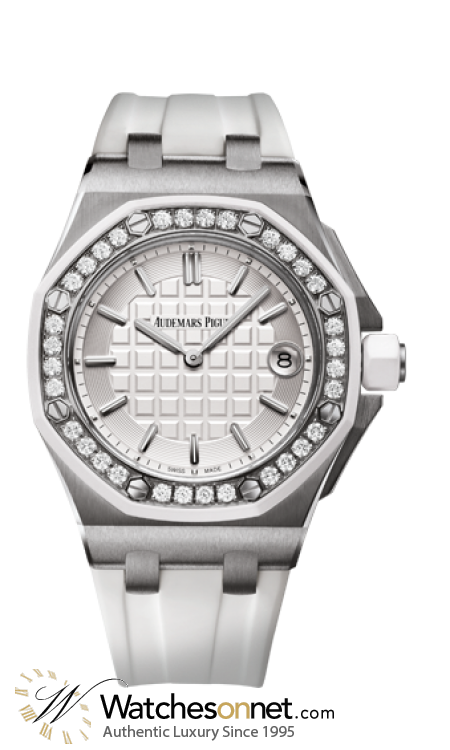 Audemars Piguet Royal Oak  Quartz Women's Watch, Stainless Steel, White Dial, 67540SK.ZZ.A010CA.01
