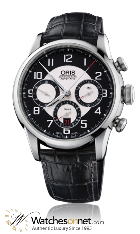 Oris Raid  Chronograph Automatic Men's Watch, Stainless Steel, Black Dial, 676-7603-4094-Set