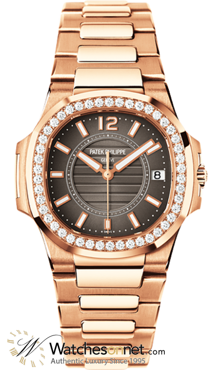 Patek Philippe Nautilus  Quartz Women's Watch, 18K Rose Gold, Anthracite Dial, 7010/1R-010