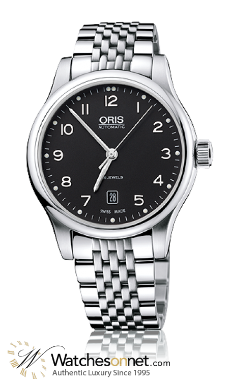 Oris Classic  Automatic Men's Watch, Stainless Steel, Black Dial, 733-7594-4094-07-8-20-61