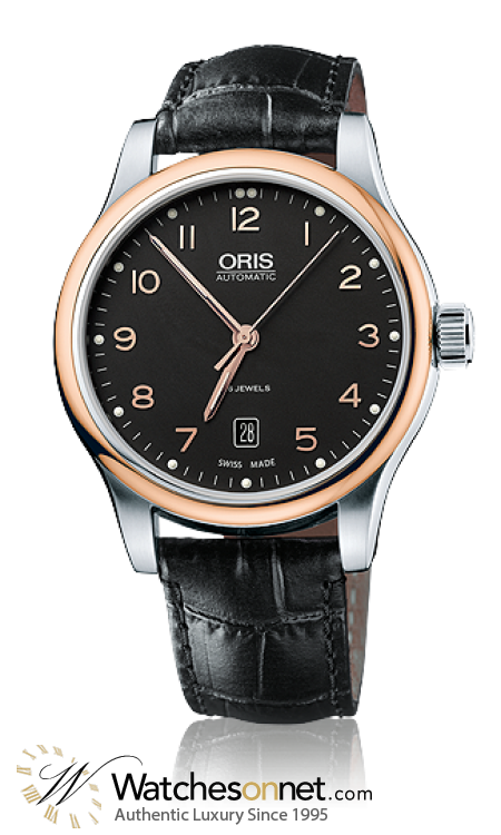 Oris Classic  Automatic Men's Watch, Stainless Steel, Black Dial, 733-7594-4394-07-5-20-11
