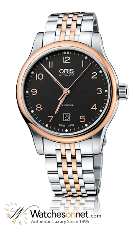 Oris Classic  Automatic Men's Watch, Stainless Steel, Black Dial, 733-7594-4394-07-8-20-63
