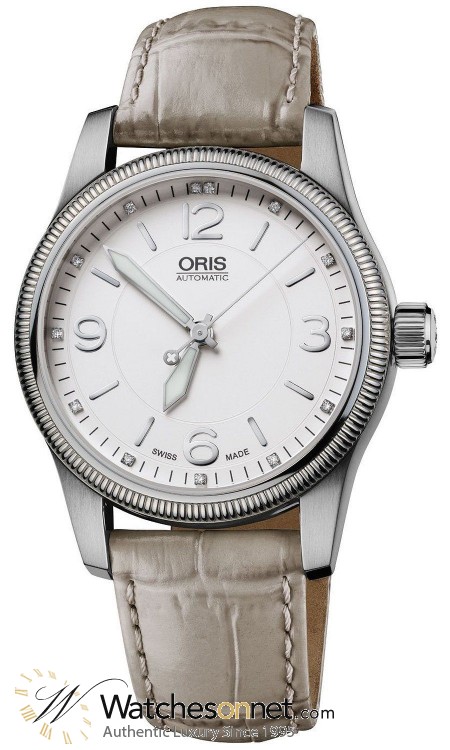 Oris Swiss Hunter  Automatic Women's Watch, Stainless Steel, Silver Dial, 73376494031LS