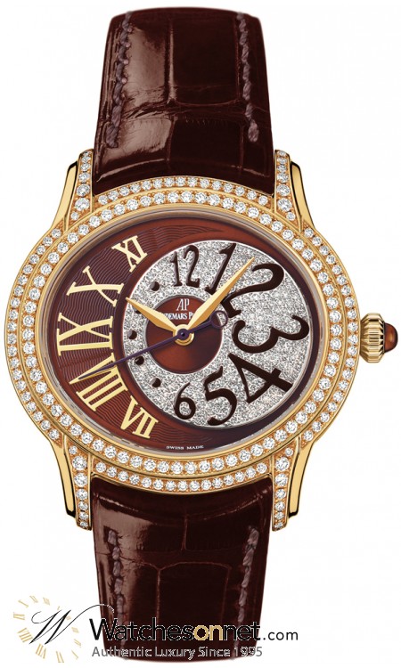 Audemars Piguet Millenary  Automatic Women's Watch, 18K Rose Gold, Brown Dial, 77302BA.ZZ.D094CR.01
