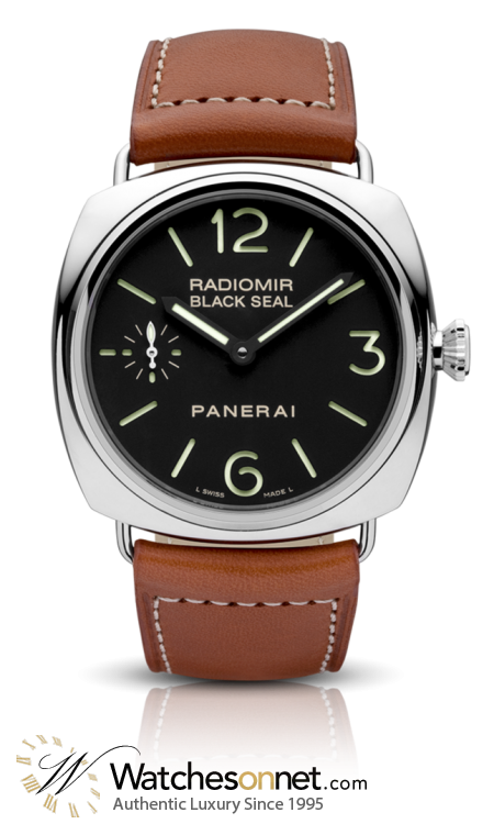 Panerai Radiomir  Mechanical Men's Watch, Stainless Steel, Black Dial, PAM00183