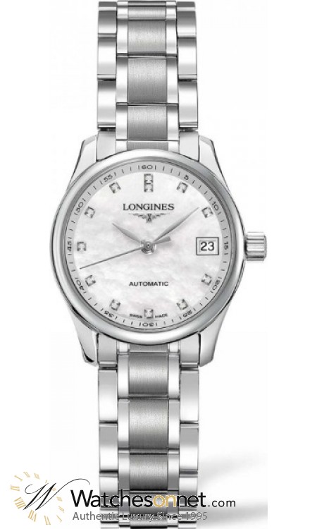 Longines Master  Automatic Women's Watch, Stainless Steel, Black Dial, L2.128.4.87.6